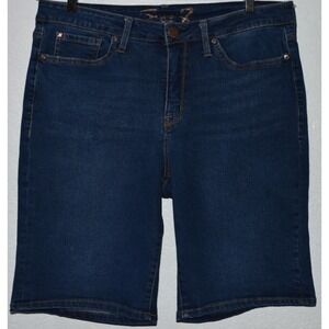 Seven7 Shorts 16 Sunset Bermuda 10.5 Inseam Stretch Denim Jean Short Medium Blue